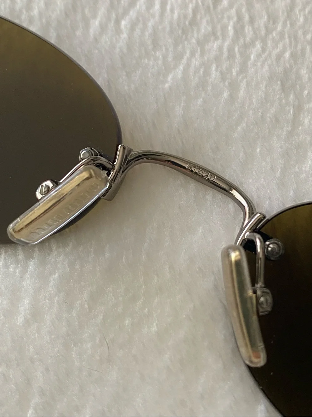 Miu Miu Rimless Narrow Oval Sunglasses | SMUA54, Old Gold/Dark Brown